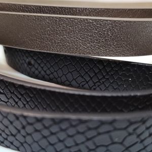 INC International Concepts Belts Skinny Medium Pewter Black snake embossed